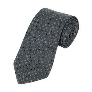 MATTABISCH BLACK, DARK STATE GRAY, WHITE PAISLEY TIE | MENS